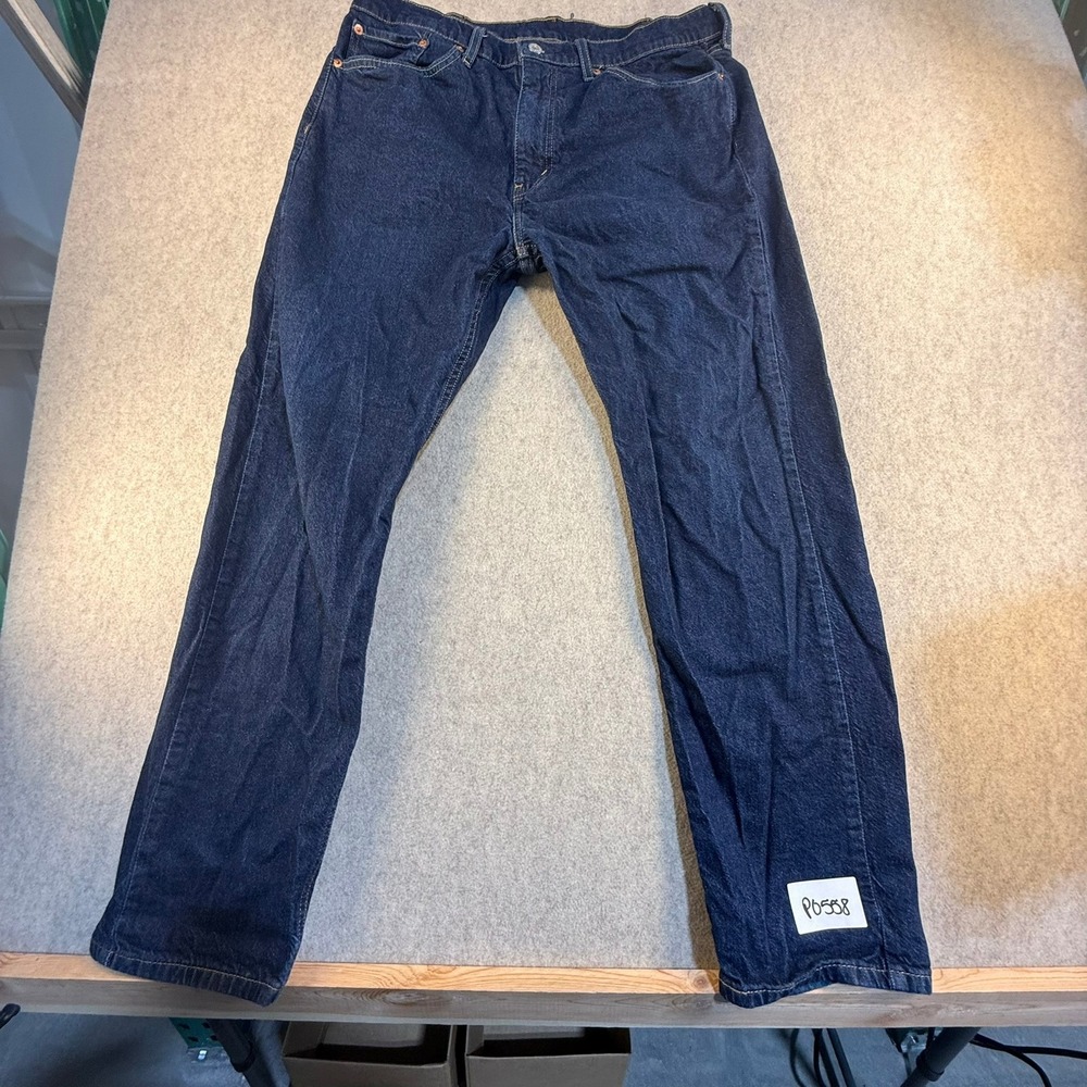 Levis 505 Regular Fit Jeans Mens 38x32 Dark Wash Indigo Denim 00505-2929